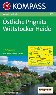861 Östliche Prignitz - Wittstocker Heide 1:50.000, KOMPASS Wanderkarte