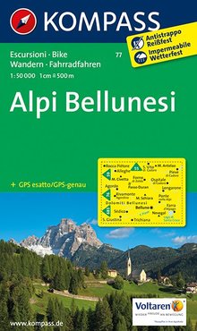 KOMPASS Wanderkarte Alpi Bellunesi, KOMPASS-Wanderkarten