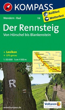 KOMPASS Wanderkarte Der Rennsteig - Von Hörschel bis Blankenstein, KOMPASS-Wanderkarten
