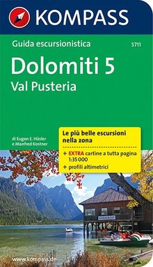 KOMPASS Wanderführer Dolomiti 5, Val Pusteria, italienische Ausgabe, KOMPASS-Wanderführer