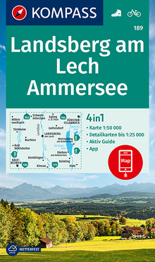 KOMPASS Wanderkarte Landsberg am Lech, Ammersee, KOMPASS-Wanderkarten