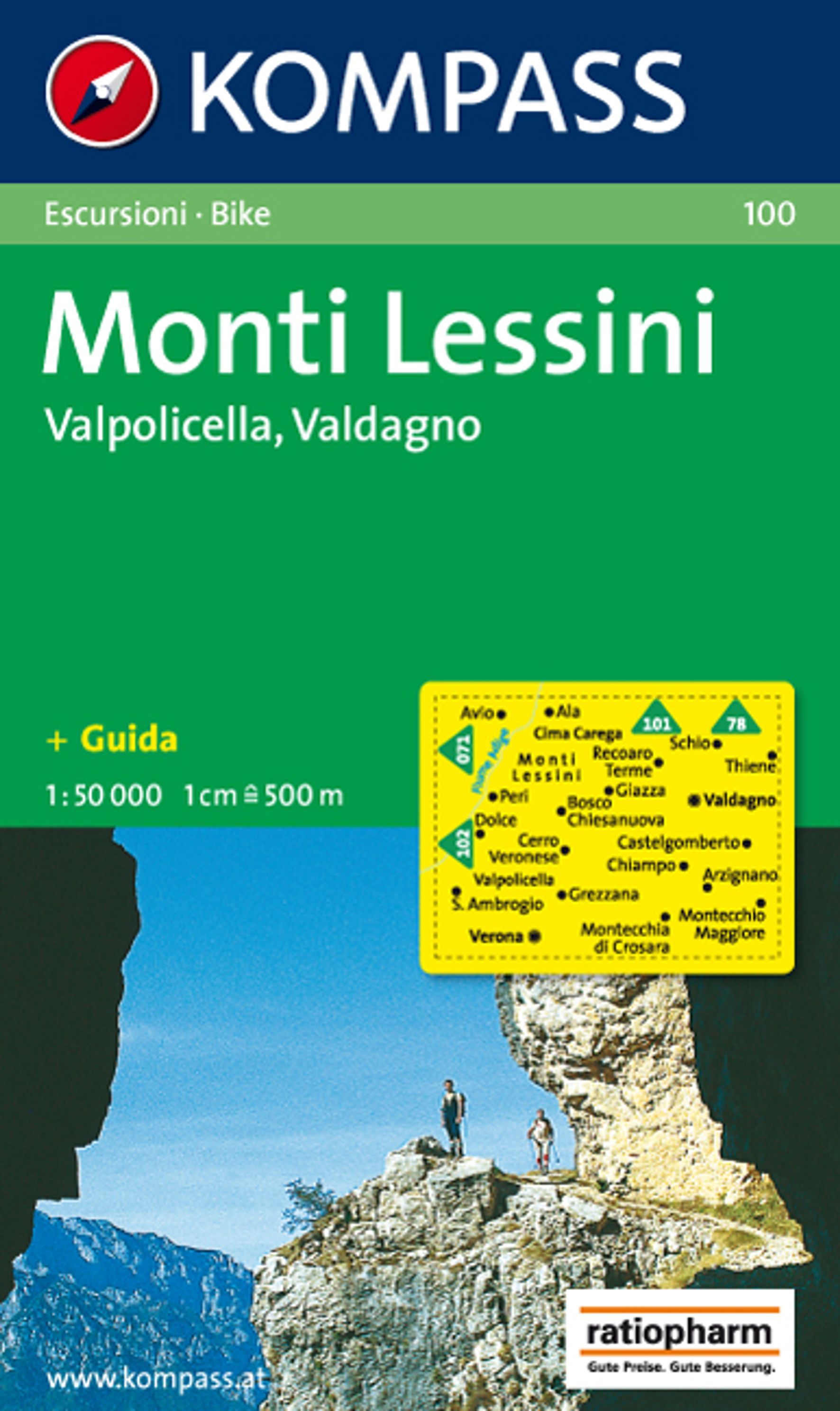 MAIRDUMONT KOMPASS Wanderkarte Monti Lessini - Valpolicella - Valdagno