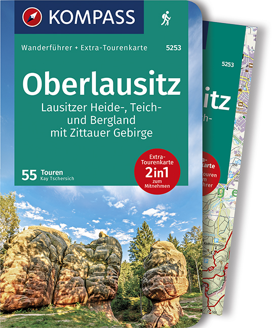 MAIRDUMONT KOMPASS Wanderführer Oberlausitz, Lausitzer Heide-, Teich- und Bergland, mit Zittauer Gebirge